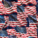 Stars, Stripes, & Steel WAVING AMERICAN FLAG NAVY - Fabric Bash