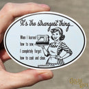 Strangest Thing Oval Sticker - Fabric Bash