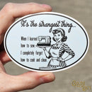 Strangest Thing Oval Sticker