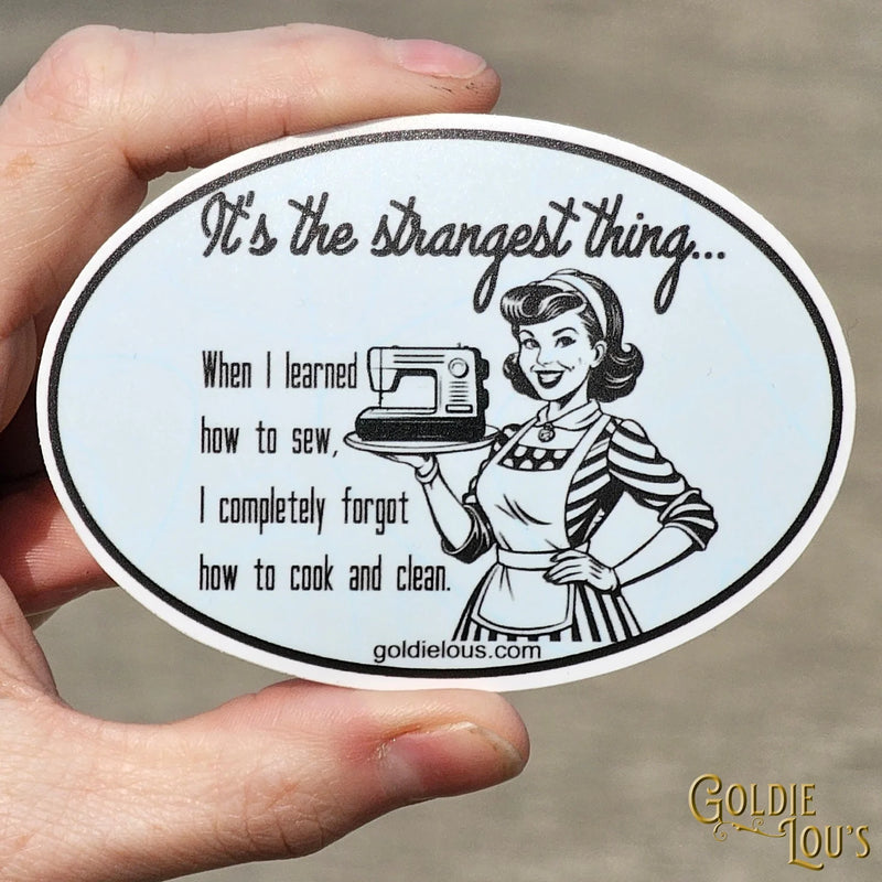 Strangest Thing Oval Sticker