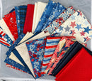 Stripes and Stars Fat Quarter Bundle - Fabric Bash