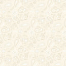 Stripes and Stars-Quilting Cotton Fabric- Paisley-Cream - Fabric Bash