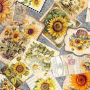 Sunflower Serenade - Quilting Fabric - Sunflower Ephemera - Gray - Fabric Bash