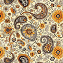 Sunflower Serenade - Quilting Fabric - Sunflower Paisley - Cream - Fabric Bash