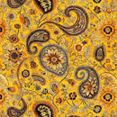 Sunflower Serenade - Quilting Fabric - Sunflower Paisley - Mustard - Fabric Bash