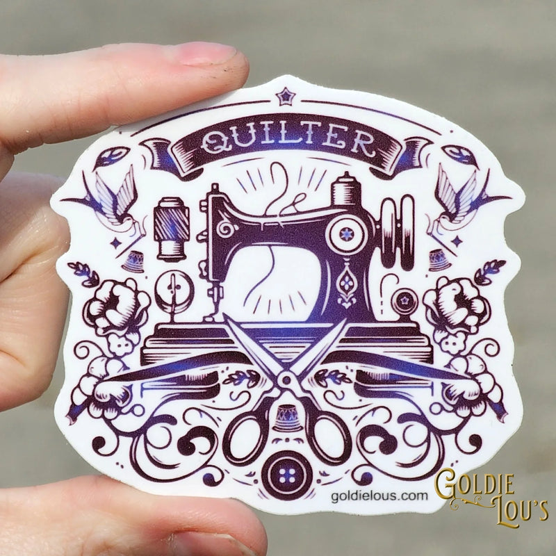 Tattoo Machine Quilter Sticker