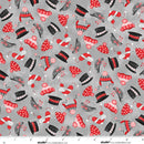 The Cool Club Hat Toss Storm | 100% Cotton Flannel - Fabric Bash