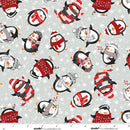 The Cool Club Penguin Toss Cloud | 100% Cotton Flannel - Fabric Bash