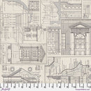 Tim Holtz Charcoal -Quilting Cotton Fabric- Schematics - Fabric Bash