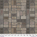 Tim Holtz Charcoal -Quilting Cotton Fabric- Tickets - Fabric Bash