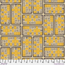 Tim Holtz Palette Yellow - Yellow Numbers - Fabric Bash