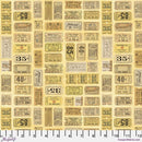 Tim Holtz Palette Yellow - Yellow Tickets - Fabric Bash