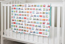 Trainyard Cream Minky Blanket - 32x36 - Fabric Bash