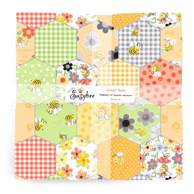 Sweet Bees 10 inch  Squares
