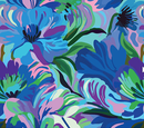 Wanderlust Florals Quilting Cuddle - Quilting Cotton Fabric-Blue - Fabric Bash