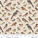 Whimsical Woods | Birds & Branches | Beige - Fabric Bash