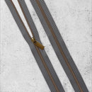 WHITE & BLACK STRIPED NYLON COIL ZIPPERS Antique Coil - Fabric Bash