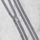 WHITE & BLACK STRIPED NYLON COIL ZIPPERS Nickel Coil - Fabric Bash