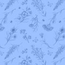 Wildflowers-Blue - Fabric Bash