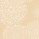 Winter Haven -Quilting Cotton Fabric- Dancing Doilies Natural 108"- Tan - Fabric Bash