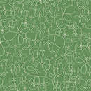 Winter Haven -Quilting Cotton Fabric- Doodle Star- Sage - Fabric Bash