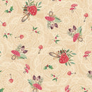 Winter Haven -Quilting Cotton Fabric- Forest Gathering Medium- Natural - Fabric Bash