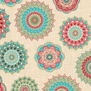 Winter Haven -Quilting Cotton Fabric- Frosty Medallion- Multi - Fabric Bash