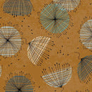 WISPS ON THE WIND- QUILTING FABRIC - CONTEMPO FLOWERS - GOLD - Fabric Bash