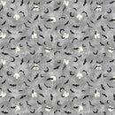 Witch's Tale -Quilting Cotton Fabric- Digital Bats- Light Gray - Fabric Bash