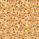 Witch's Tale -Quilting Cotton Fabric- Digital Bats- Light Rust - Fabric Bash