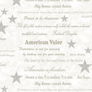 Words of Valor - Quilting Fabric Wideback - Light Natural - Fabric Bash