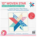 Woven Star 12in Foundation Paper Pad - Fabric Bash