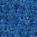 Yippie Ki Yay - Bandana Paisley - Denim - Fabric Bash