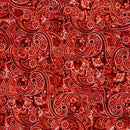 Yippie Ki Yay - Bandana Paisley - Red - Fabric Bash
