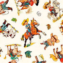 Yippie Ki Yay - Cowboy/Cowgirl Toss - Cream - Fabric Bash