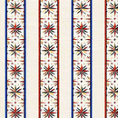 Yippie Ki Yay - Star Stripe - Cream - Fabric Bash