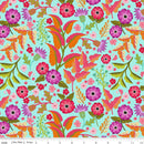 Zinnias - Floral Aqua - Fabric Bash