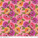 Zinnias - Main Pink - Fabric Bash
