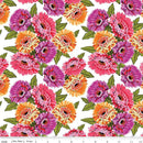 Zinnias - Main White - Fabric Bash