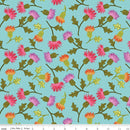 Zinnias - Thistle Aqua - Fabric Bash