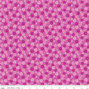 Zinnias - Tossed Flowers Purple - Fabric Bash