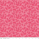 Zinnias - Zinnia Leaves Pink - Fabric Bash