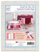Zippity Do Done Cosmetic Bags QAYG White zip - Fabric Bash