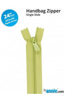 24" Single Slide Zipper - Apple Green - Fabric Bash
