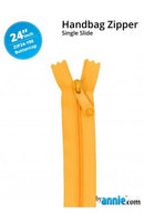 24" Single Slide Zipper - Buttercup - Fabric Bash