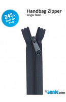24" Single Slide Zipper - Navy - Fabric Bash