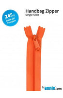 24" Single Slide Zipper - Pumpkin - Fabric Bash
