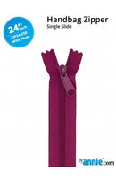 24" Single Slide Zipper - Wild Plum - Fabric Bash