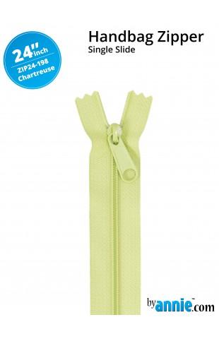 24" Single Slide Zipper - Chartreuse