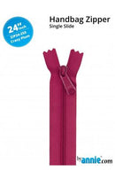 24" Single Slide Zipper - Crazy Plum